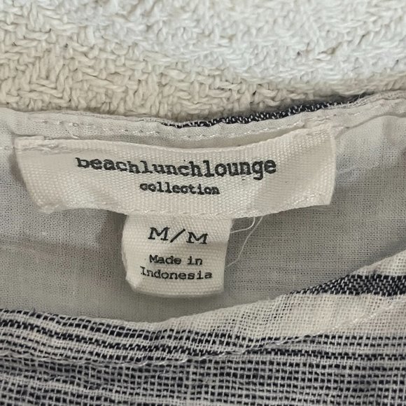 Sleeveless Linen-Cotton Striped Dress/Tunic, M - Picture 7 of 7